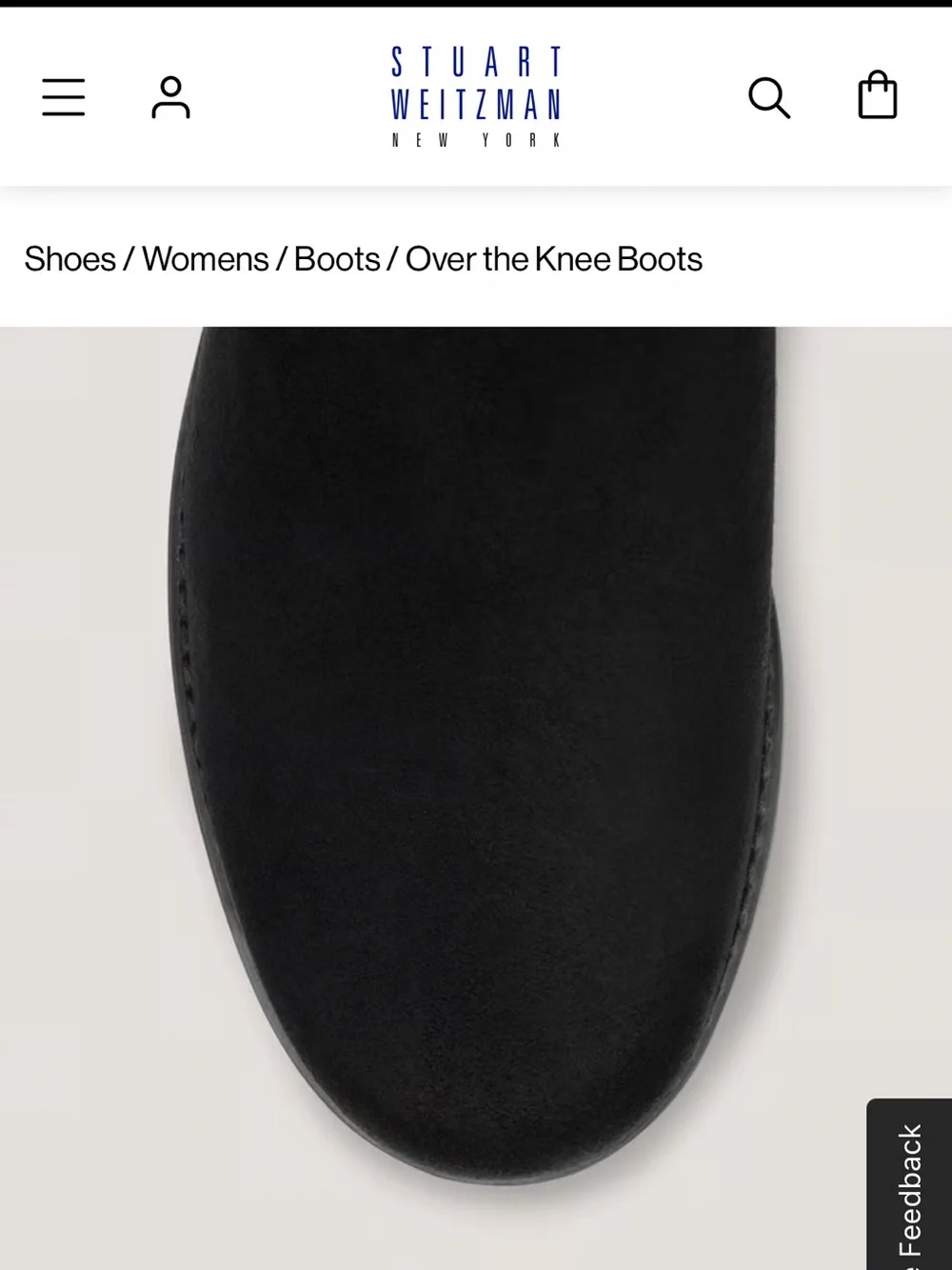 Stuart Weitzman 5050 OVER-THE-KNEE BOOT in Black Suede